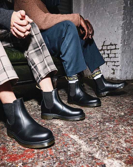 Botines Dr. Martens 2976 Smooth Mujer Negros MX-53694